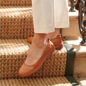 Josef Seibel Fenja Leather Flat Tan Camel EU 40 US 9-9.5